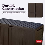 Keter Arden 71 Gallon Durable Resin Outdoor Deck Box Storage Organization, Brown