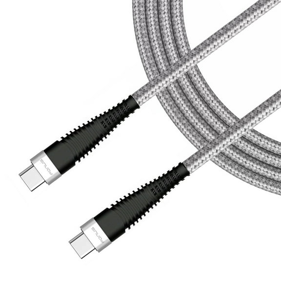 3ft PD Cable Type-C to USB-C Fast Charger Cord Power Wire Sync Braided Y1W for LG K92 5G, Harmony 4 - Microsoft Surface Go (10") - Motorola One Zoom, Moto Z4 Z3 Play Z2 Play Z Play Droid Force
