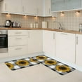 thumbnail image 2 of Sunflower Buffalo Plaid Kitchen Mats for Floor, Black White Lattice Kitchen Rug Runner Non-Slip Kitchen Mats and Rugs 2PCS Absorbent Standing Mats for Office Desk Sink, 2 of 6
