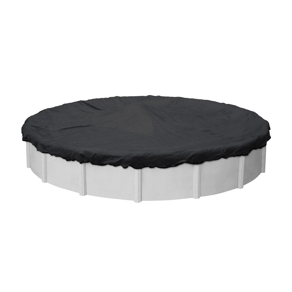 Pool Mate 10 Year Heavy-Duty Mesh Black Round Winter Pool Cover, 18 ft. Pool