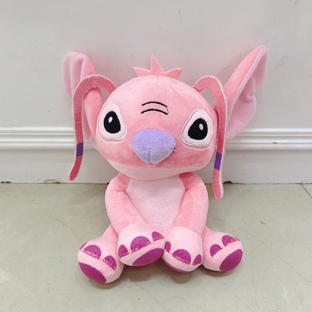 -muñecos de peluche de Lilo y Stitch para niños, juguetes de peluche de dibujos animados, azul, rosa, Stitch, regalos de Navidad, 25CM