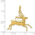 thumbnail image 2 of 14K Yellow Gold Deer Running Pendant, 2 of 2