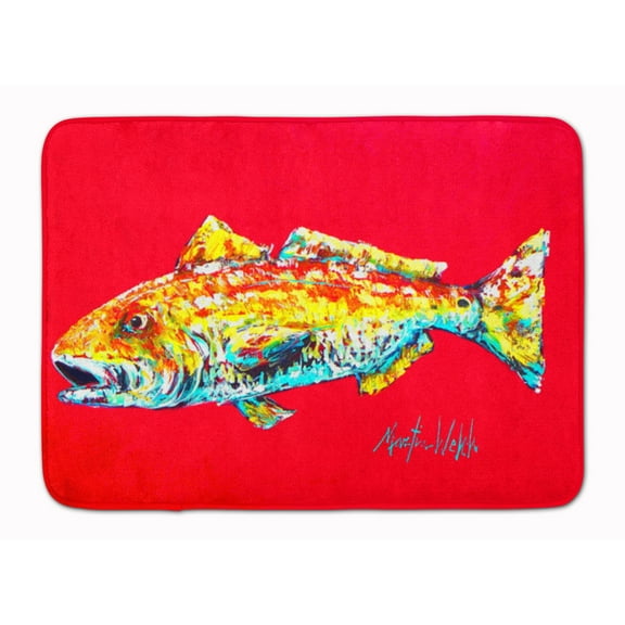 Carolines Treasures MW1084RUG Fish - Red Fish Alphonzo Machine Washable Memory Foam Mat 19 X 27" multicolor