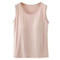 thumbnail image 5 of Hauaitttt's Summer Tank Top with Built In Pads Elastic Band Sleeveless Casual Vest Undershirt Muscle Womens Sleeping Top Athletic Top Bodysuit Top Women Shirt Women Sleeveless Cardigan Fitted plus, 5 of 6