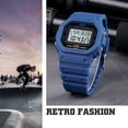 thumbnail image 2 of Mirar Reloj deportivo digital para hombre Reloj deportivo clásico a prueba de agua con alarma Cronómetro Cuenta atrás Retroiluminación LED Reloj de pulsera electrónico 1 1, 2 of 5