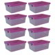 thumbnail image 1 of 8Cajas de Plastico 18 litros Tapa Rosa Peyo Transparente Multiusos, 1 of 4