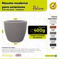 thumbnail image 3 of Maceta moderna para exteriores compacta de 20 cm de alto EUROPEAN Artego Japi Hecho en Brasil, 3 of 9