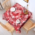 thumbnail image 2 of Colorful Tie Dye Pattern Square Tablecloth,Waterproof Square Table Cover,Wipeable Spillproof Washable Table Cover for Home Kitchen Party Decor 42"X42"(107x107cm), 2 of 6