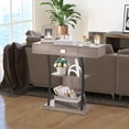 thumbnail image 2 of Gymax Console Sofa Table w/ Drawer & Shelves for Entryway Living Room Grey, 2 of 10