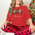thumbnail image 7 of Merry Christmas Sweatshirt for Women Plaid Holiday Long Sleeve Xmas Tree Print Pullover Lightweight Shirt, 7 of 7