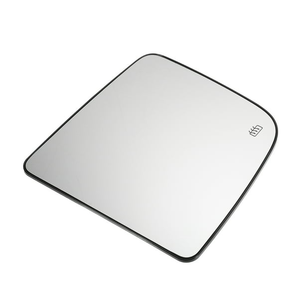 Reemplazo de vidrio del espejo retrovisor derecho superior trasero 1 pieza, vidrio blanco calefaccionado con respaldo, compatible con Nissan Titan