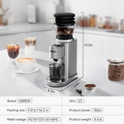 HiBREW G7 Burr Coffee Grinder – 48 Grind Settings, Stainless Steel Electric Coffee Grinder for Espresso & Drip Brewing