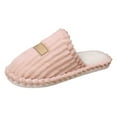 thumbnail image 2 of KANG Cozy Slippers And Stylish Indoor Stripe Slippers For Couples Warm And Comfortable Home Footwear, 2 of 7
