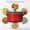 thumbnail image 3 of Olla de cocción lenta Elite Gourmet MST-900RXT# eléctrica de 8.5 cuartos de galón, color rojo metálico, 3 of 7