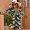 thumbnail image 5 of Navy Lemon Grove Print Cover Ups Dresses Women Summer Dress Vintage, 5 of 6