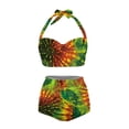 thumbnail image 3 of Suhoaziia Bathing Suits for Women 2 Piece Lightweight Colorful Tie Dye Bathing Suits Swimsuit Coverup High Waist Bikini Size L Light & Soft Swimsuits Bikini Sets, 3 of 6