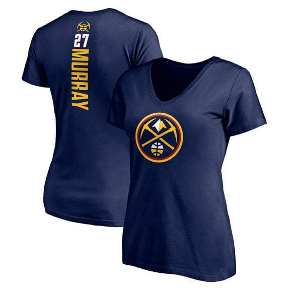 Women's Jamal Murray Navy Denver Nuggets Playmaker Name & Number V-Neck T-Shirt