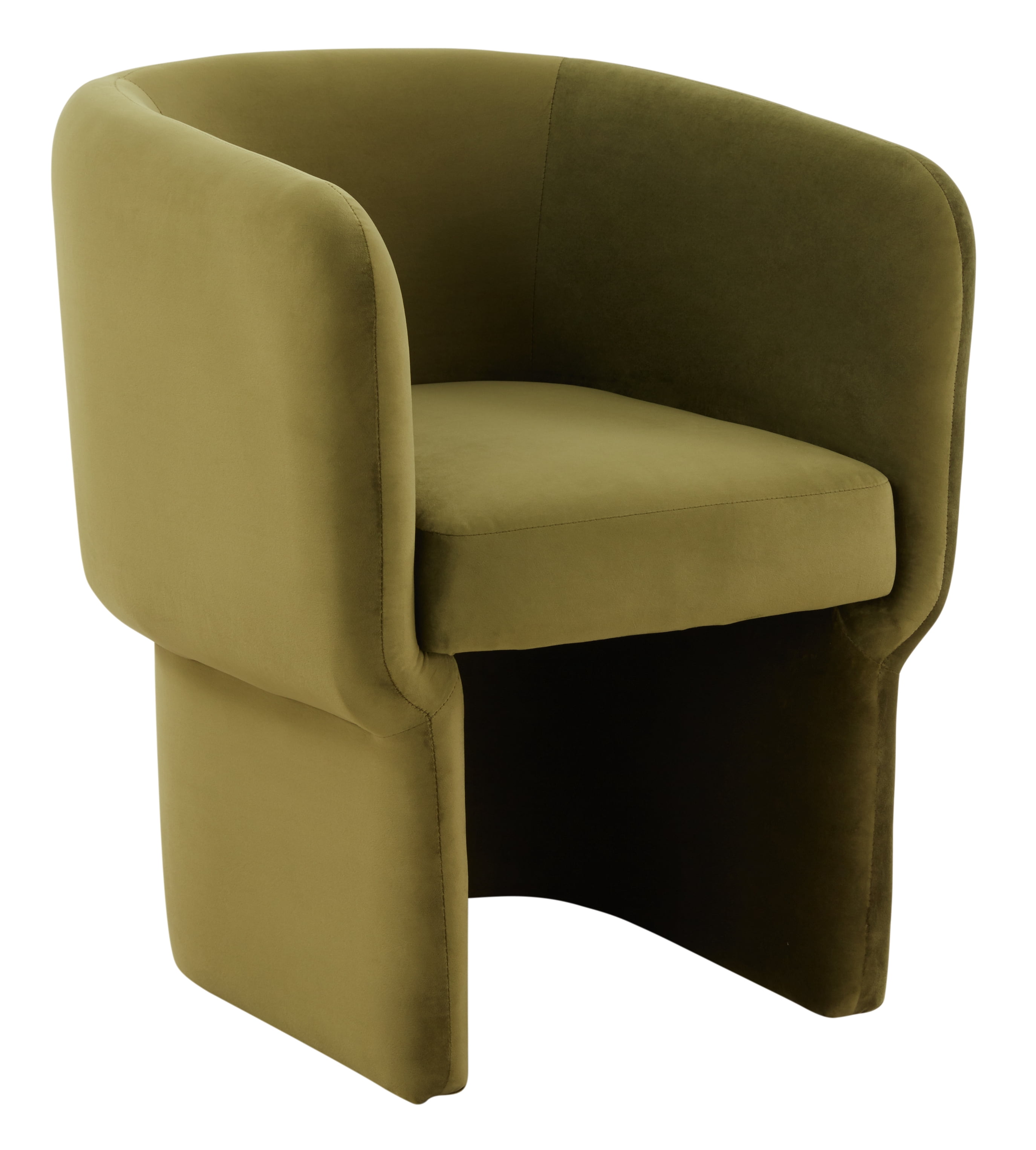 SAFAVIEH Couture Wally Modern Velvet Solid Dining Chair , Olive Green