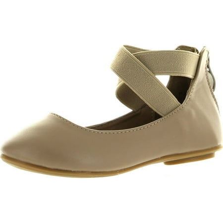 pink ballet flats with ankle strap