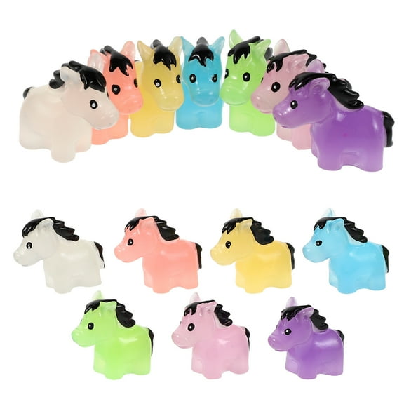 TABLZONE 14pcs Horse Figurines Set Resin Miniature Artwork Home Office Decor Assorted Colors Collectible Animal Statues