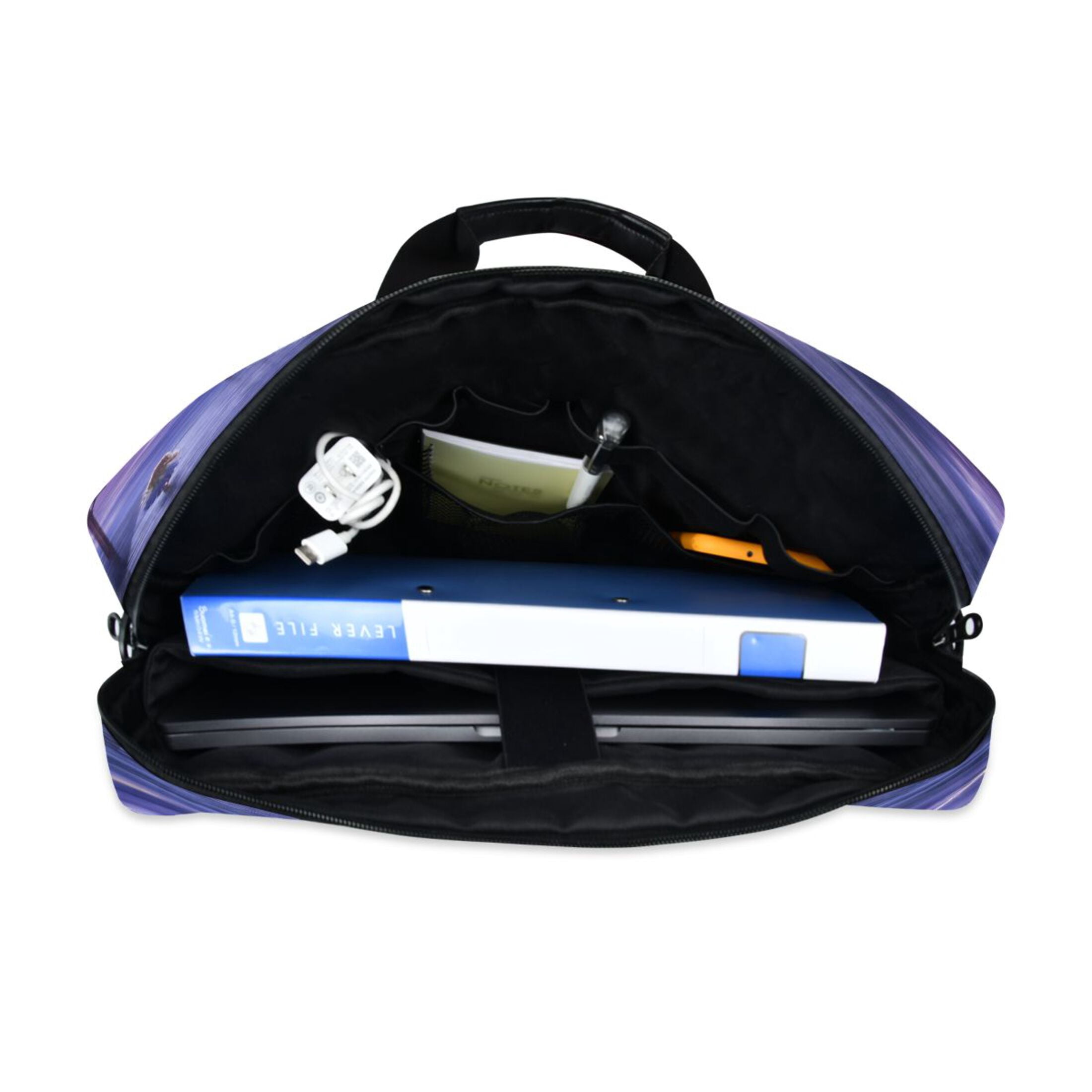 16" Laptop Tote Bag Laptop Sleeve Case Computer Briefcase for Work & Travel Purple Clouds