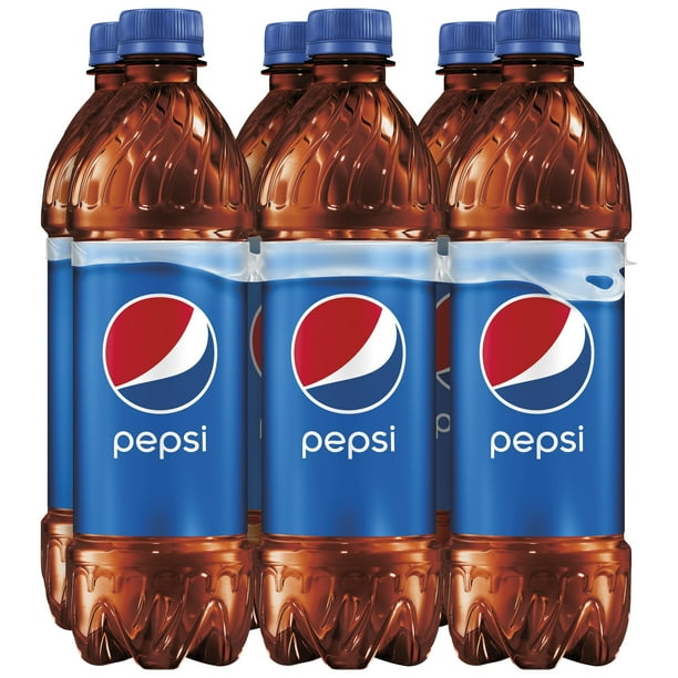 Pepsi Soda, 16.9 oz Bottles, 6 Count