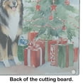 thumbnail image 3 of Finnish Lapphund Cozy Christmas Glass Cutting Board Large 12 in x 15 in, 3 of 5