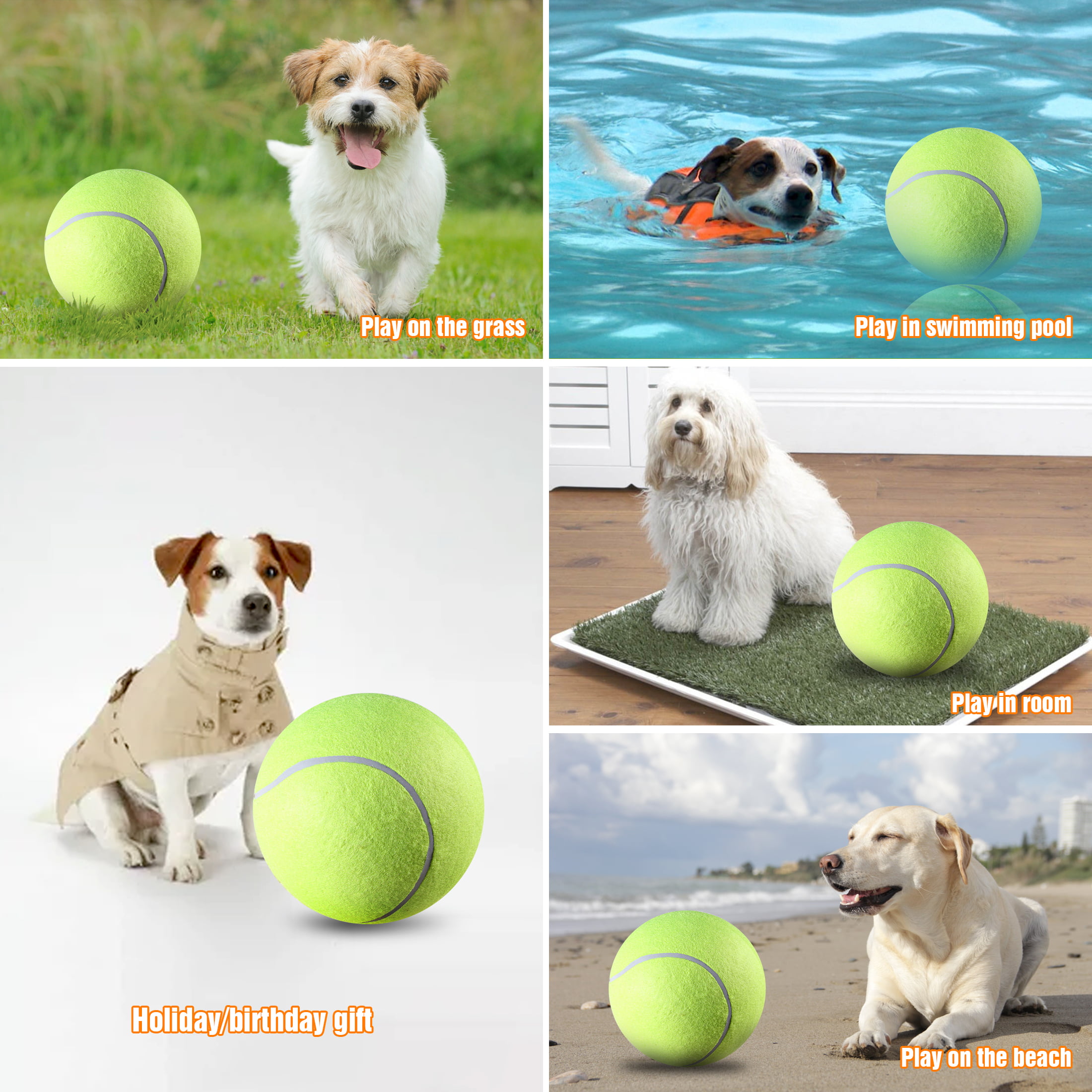 Interactive Pet Toys: Large Dog Tennis Ball For Outdoor Fun - Temu