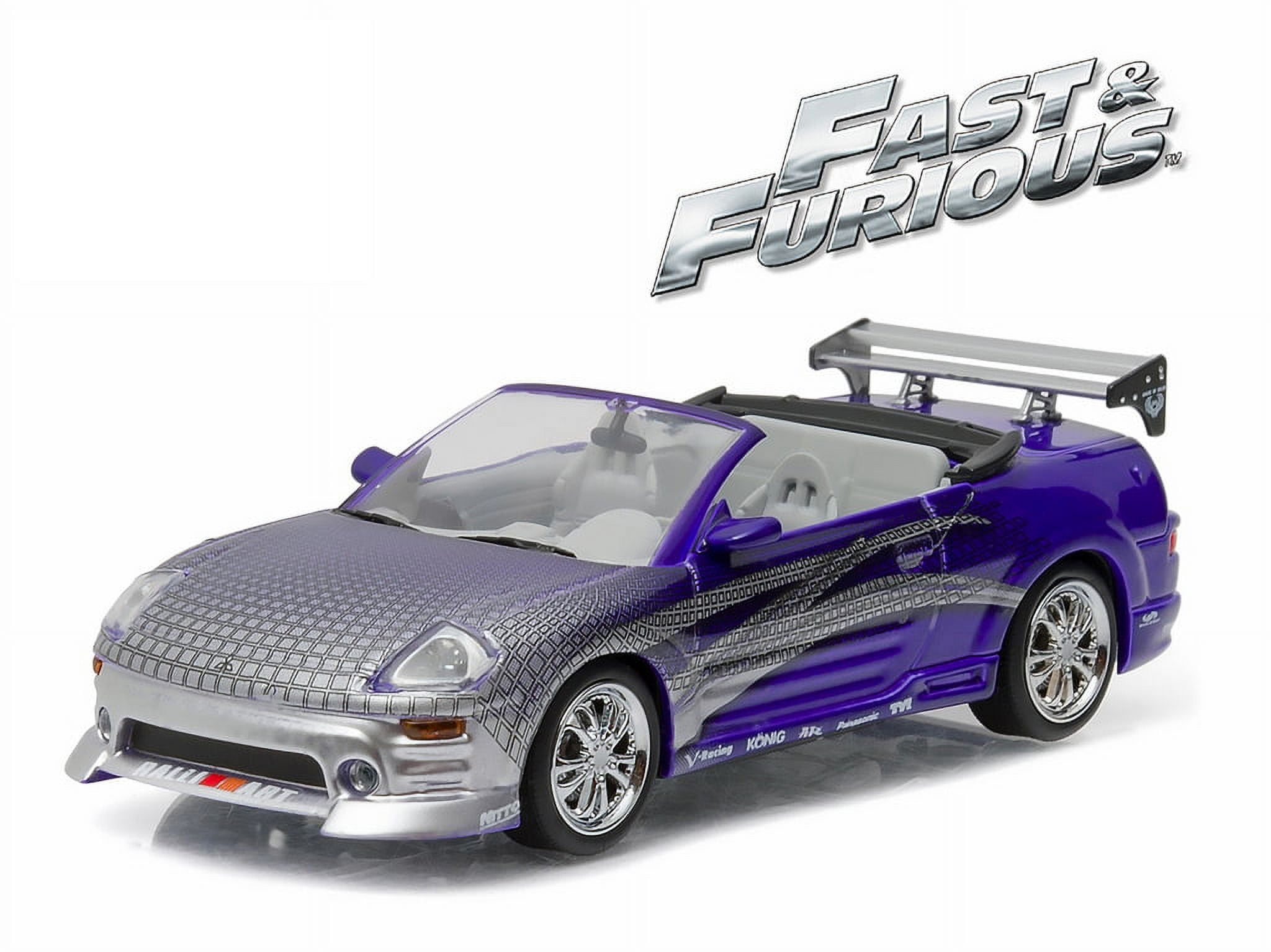 ミニカー GREENLIGHT FAST&FURIOUS Eclipse Spyder 2001 Mitsubishi Eclipse, Purple, Roman's car in '2 Fast 2