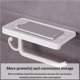 thumbnail image 4 of Billuyoard 1 soporte de papel higiénico Vintage para baño, estante de rollo de papel higiénico montado en la pared, estante de toalla de teléfono Retro, Juegos de accesorios de baño Blanco Billuyoard HA000556-03B, 4 of 5