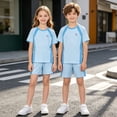 thumbnail image 2 of Jamsmile Toddler Girls Sets Sports Outfits Athletic Short Sleeve Tees And Shorts Gym 2 Piece Set Kids Girls Tracksuits, 2 of 5