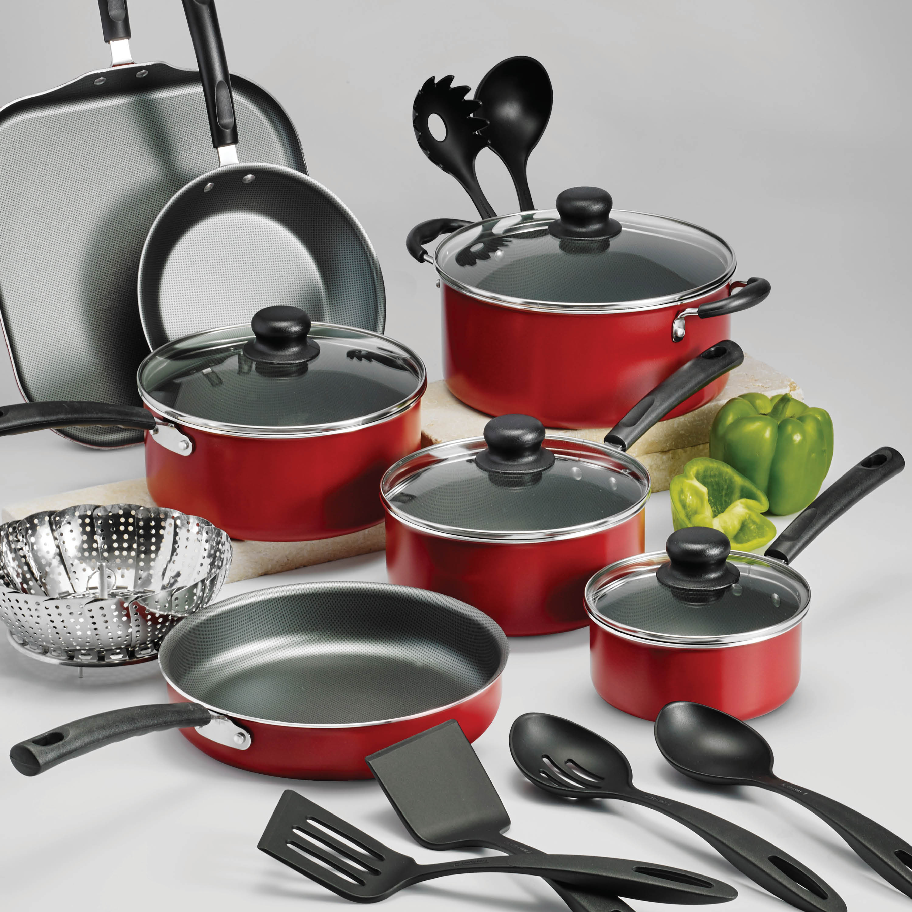 Tramontina Primaware 18 Piece Non-stick Cookware Set, Red - image 6 of 26
