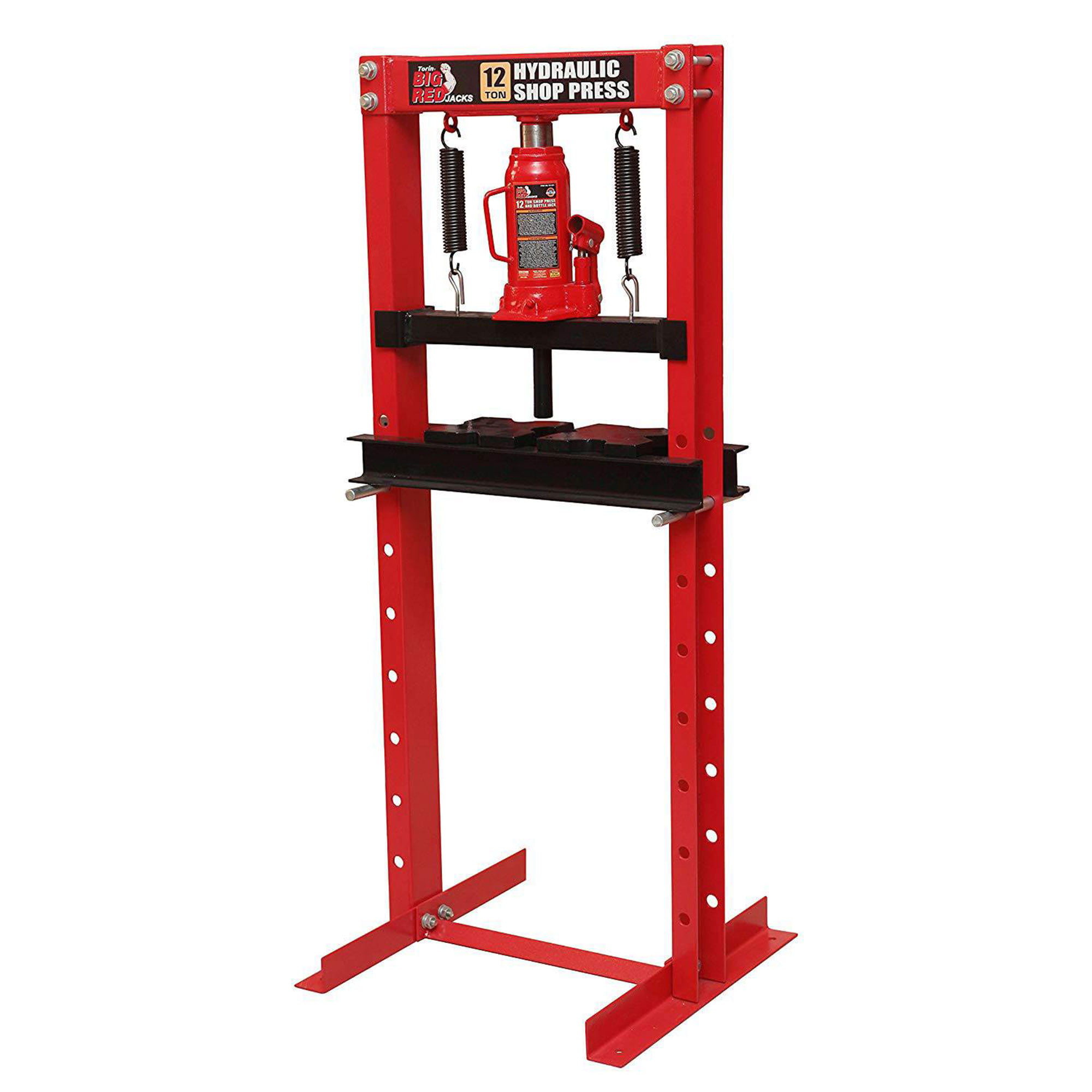 Torin Big Red T51201 Steel Frame Hydraulic Shop Press 12 Ton Capacity 
