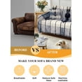 thumbnail image 5 of Navy Blue Nautical Couch Cover Sofa Covers 3 Cushion Sectional Couch, Coastal Blue Striped Vintage Washable Sofa Covers Slipcover Sectional Sofa Cover, Furniture Protector 71"x150", 5 of 9