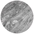 thumbnail image 5 of HomeRoots 579687 8 ft. Round Abstract Washable Indoor & Outdoor Area Rug, Gray, Silver & Charcoal, 5 of 5