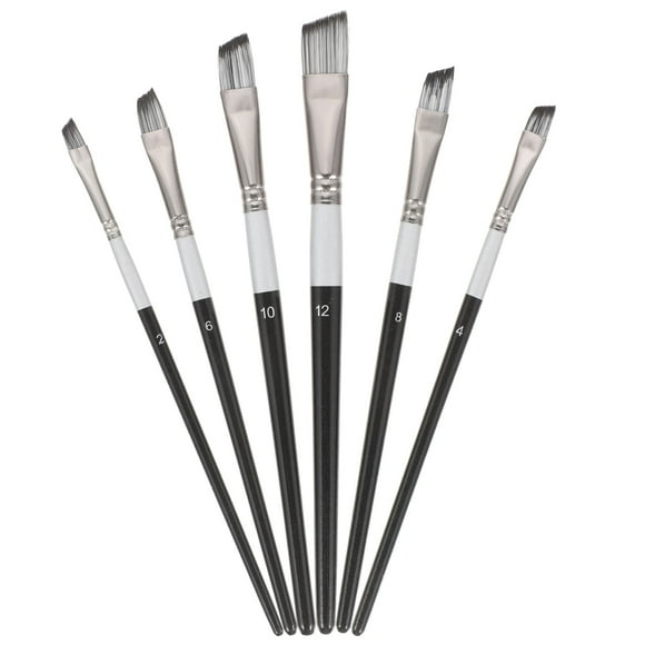 FESTFENDS 6 Pcs Pinceaux d'Artiste Haut de Gamme Multi Pinceau à Bois pour Professionnels de Peinture de Visage