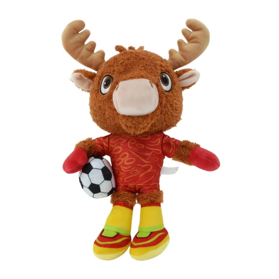 World Cup 2026 Canada - Maple the Moose Mascot Plush Toys - Maple the Moose Mascot Stuffed Animals with Red Uniform, Soft Collectible Toy for Fans - 9.8 inch