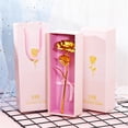 thumbnail image 2 of MOONDU 24K Gold Plated Artificial Rose, Golden Foil Rose with Gift Box, Forever Rose Flower, Romantic 24K Golden Rose for Valentine's Day Mother's Day and Anniversary Gifts, 2 of 5