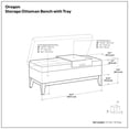 thumbnail image 6 of Oregon 42 inch Wide Contemporary Storage Ottoman Bench with Tray in Tanners Brown Vegan Leather, 6 of 7