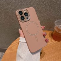 ELEHOLD for iPhone 15 Plus Case Matte Hard PC Back Slim Lightweight with Full Camera Lens Protection Strong Magnetic Compatible with Mag Safe Shockproof Case for iPhone 15 Plus,rosegold