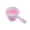 Pink, variant on Collapsible Plastic Water Ladle Folding Scoop for Bath Soaking Cleaning, Portable Water Pourer Dipper Spoon for Camping Travel, Small Shower Bucket Basin Tub Rinse Cup Mug for Hair Washing Gray