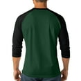 thumbnail image 6 of Big & Tall T Shirts for Men Long Sleeve Plus Size M-5X Button Crewneck Tees Tops Mens Casual Color Block Pullover Athletic Workout Tshirts Shirt, 6 of 7