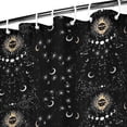 thumbnail image 3 of Black Gothic Sun Moon Star Pattern Shower Curtain 36"x72" ,Bathroom Decorative Shower Curtains Set with 12 Hooks,Modern Waterproof Washable Shower Curtain, 3 of 6