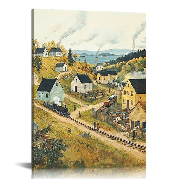 GooTPa French Country Canvas Wall Art, Canvas Prints Wall Art for Living Room Bathroom Bedroom Office, Art Print Painting for Home Decorations - 12x16in