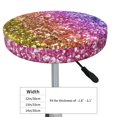 thumbnail image 4 of Easygdp Glitter Rainbow Easy To Install Bar Chair Cover&Cound Chair Cover&Elastic Stool Cover, Washable&Bottom With Elastic Edge - 12 Inch, 4 of 7