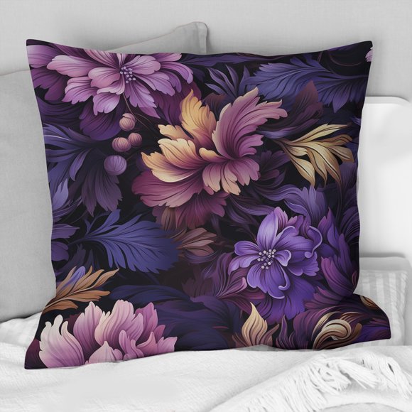 Designart "Whispers of Purple Mystique II" Coussin Damassé - Coussin Bohème pour Canapé - Insert et Housses de Coussins pour Décoration de Chambre