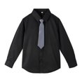 thumbnail image 5 of LOLANTA Boys Dress Shirts Button Down Shirt Long Sleeve Boys Kids Shirts and Tie Sets Solid Color Uniforms, 5 of 7