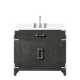 thumbnail image 2 of 36" W X 22" D Black Oak Bath Vanity With White Quartz Top And Faucet - Generous Storage Possibilities Soft Close Hardware Polished Counter Single 36"w 22"d, Abundant Cabinet Space Door Sealed, 2 of 5