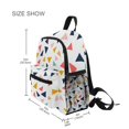 thumbnail image 3 of FORMRS School Backpack with Front Zippered Pocket 12" Elementary Student Travel Daypack, White Minimalist Triangles, 3 of 6