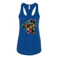 thumbnail image 3 of Dean Russo The Only Person Dog Lover Ladies Racerback Tank Top, Royal, Small, 3 of 6
